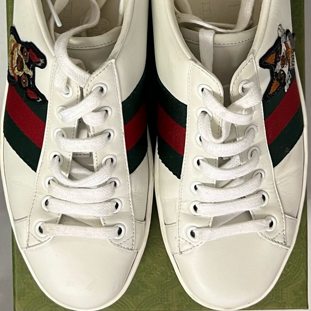 Gucci Sneakers with Dog and Cat embroidery